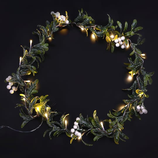 4.5ft. White Mistletoe LED Garland String Lights by Ashland®